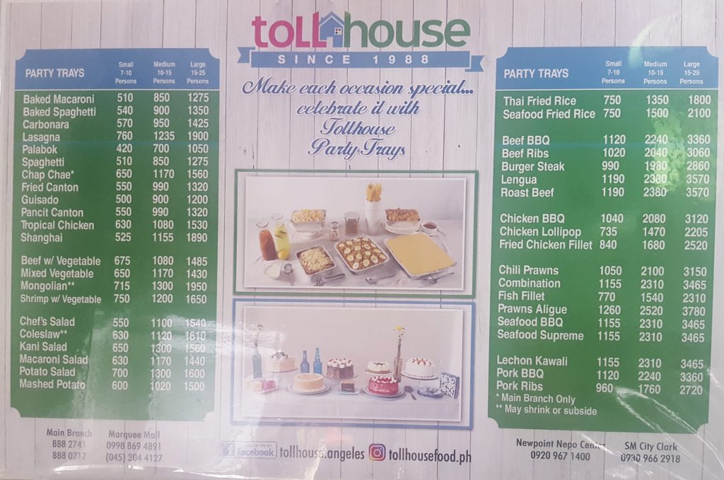 Party Tray Toll House Angeles Pampanga