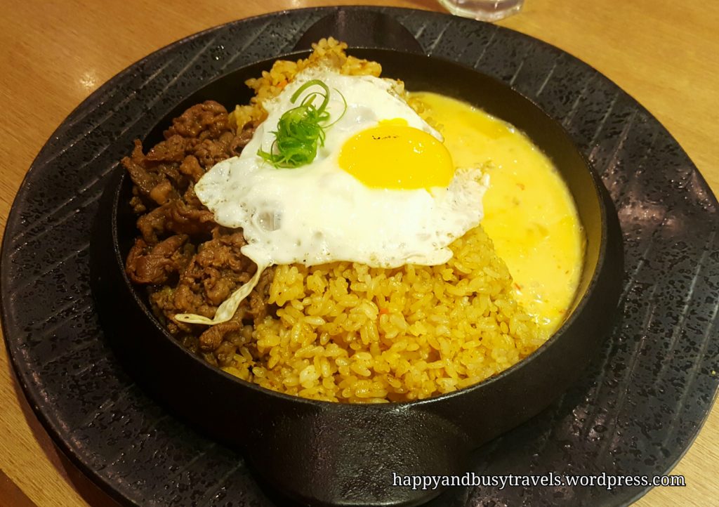 Beef Sizzling Plate with Kimchi Rice &amp; Aburi Cheese - John and Yoko Cosmopolitan Japanese Restaurant