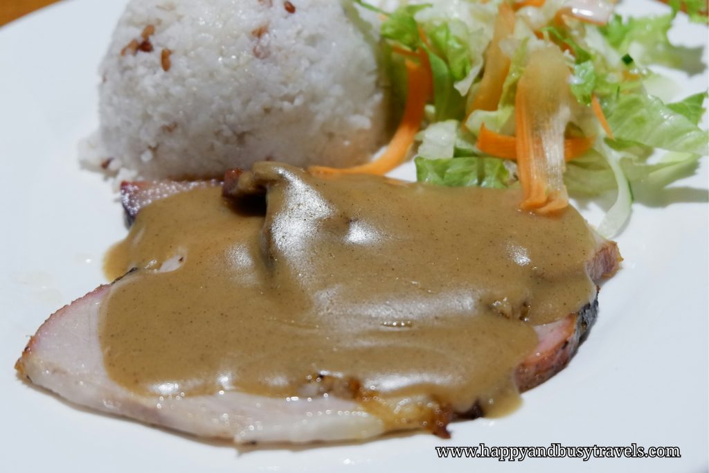 yoghurt house roasted pork with brown sauce - Happy and Busy Travels to Sagada