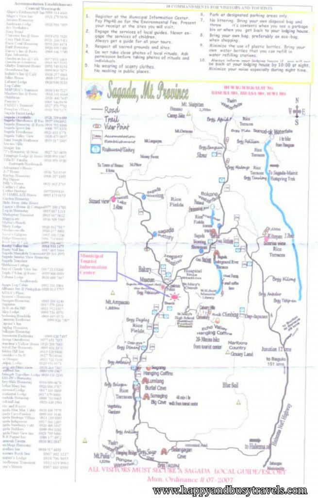 Sagada map - Happy and Busy Travels to Sagada