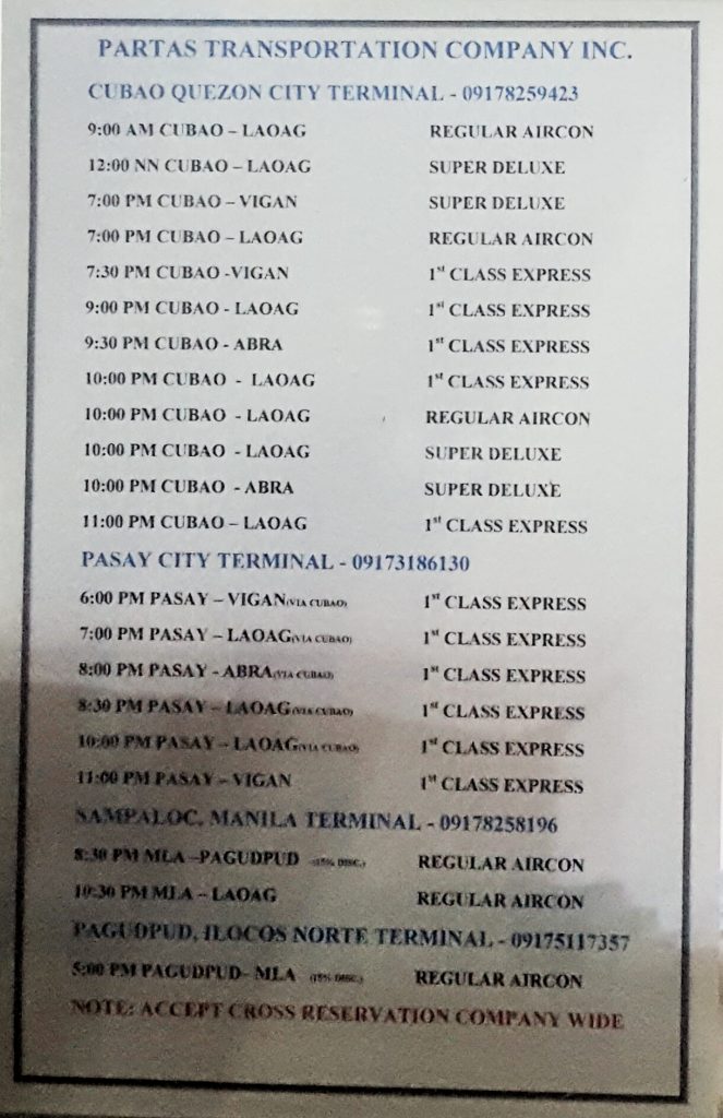 Partas Bus Schedule Happy and Busy Travels Happy and Busy Travels