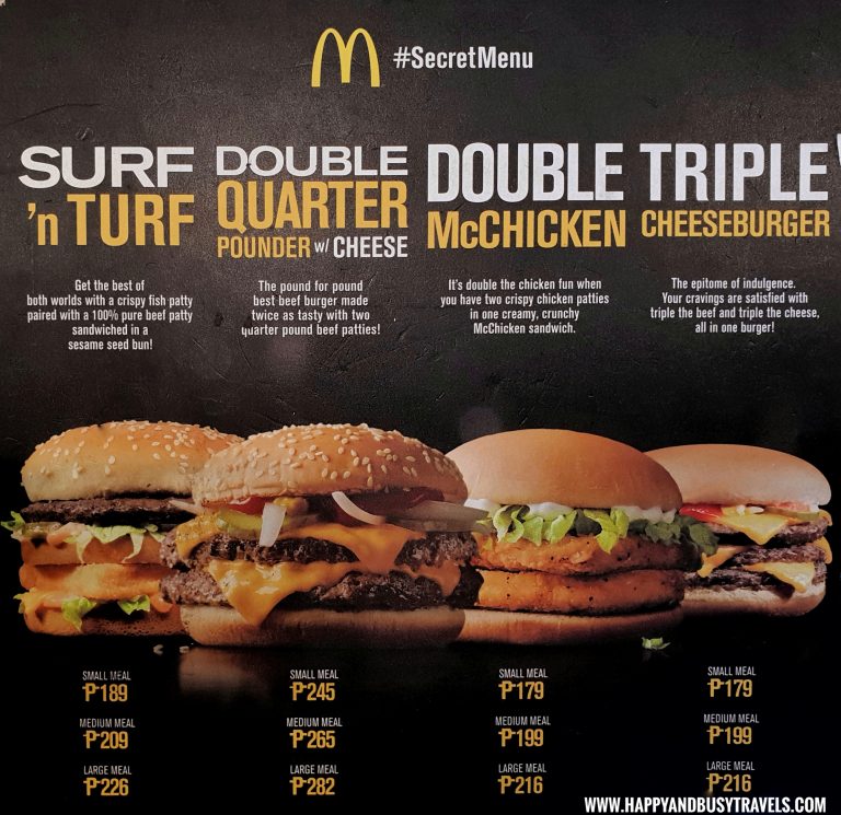 McDonald's Secret Menu Happy and Busy Travels