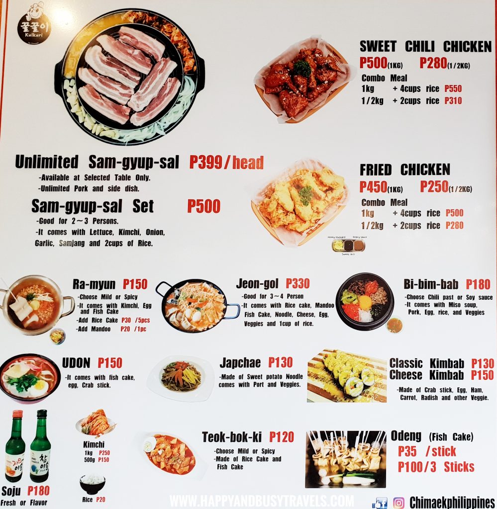 Food Barn Salitran Dasmariñas City Cavite Kulkuri Korean Food Menu