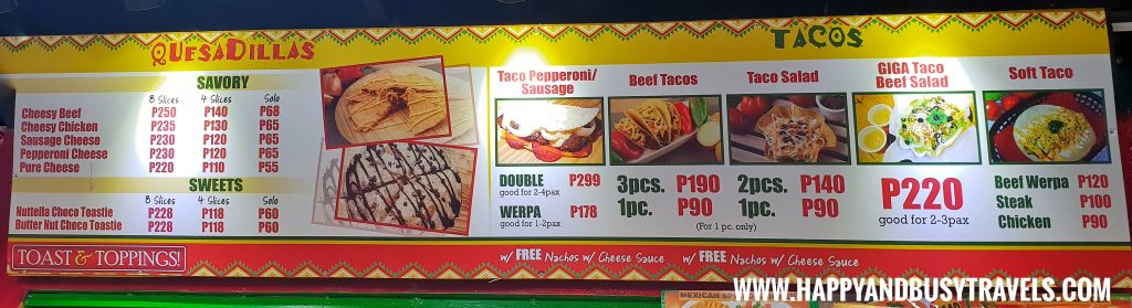 Food Barn Salitran Dasmariñas City Cavite Toast and Toppings Menu