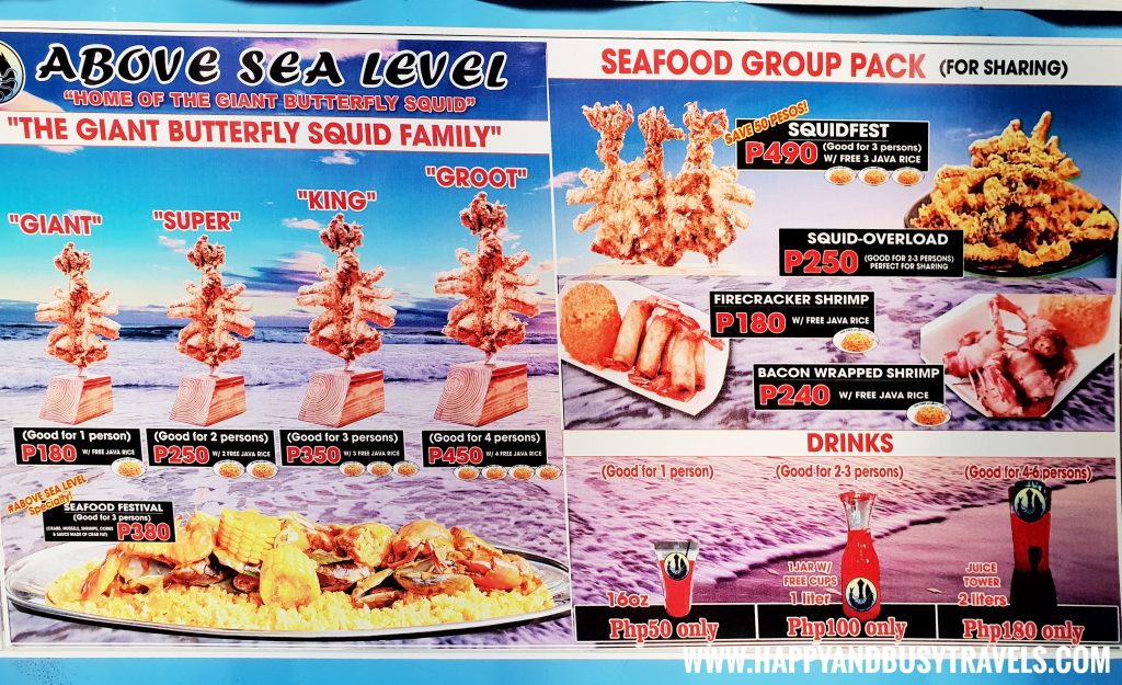 Food Barn Salitran Dasmariñas City Cavite Above Sea Level Giant Butterfly Squids Menu