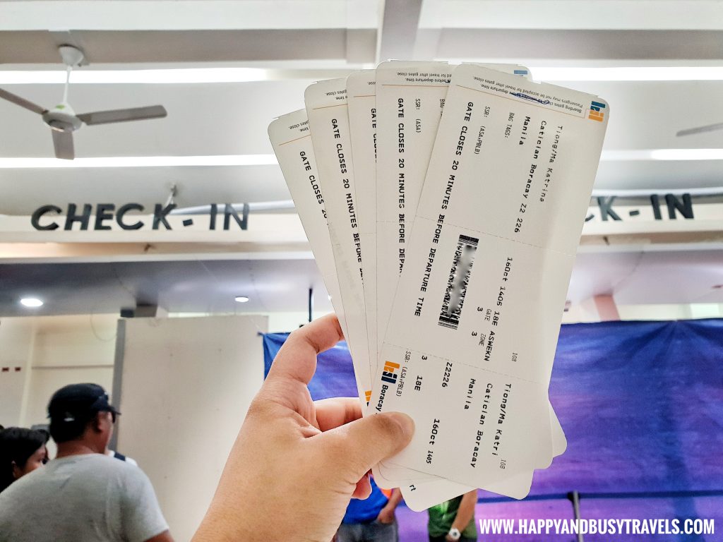 Check in counter and boarding pass from Boracay Airport The New Caticlan Airport article of Happy and Busy Travels