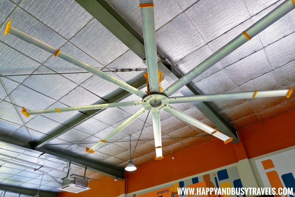 Big ceiling fan in the departure area of Boracay Airport The New Caticlan Airport article of Happy and Busy Travels