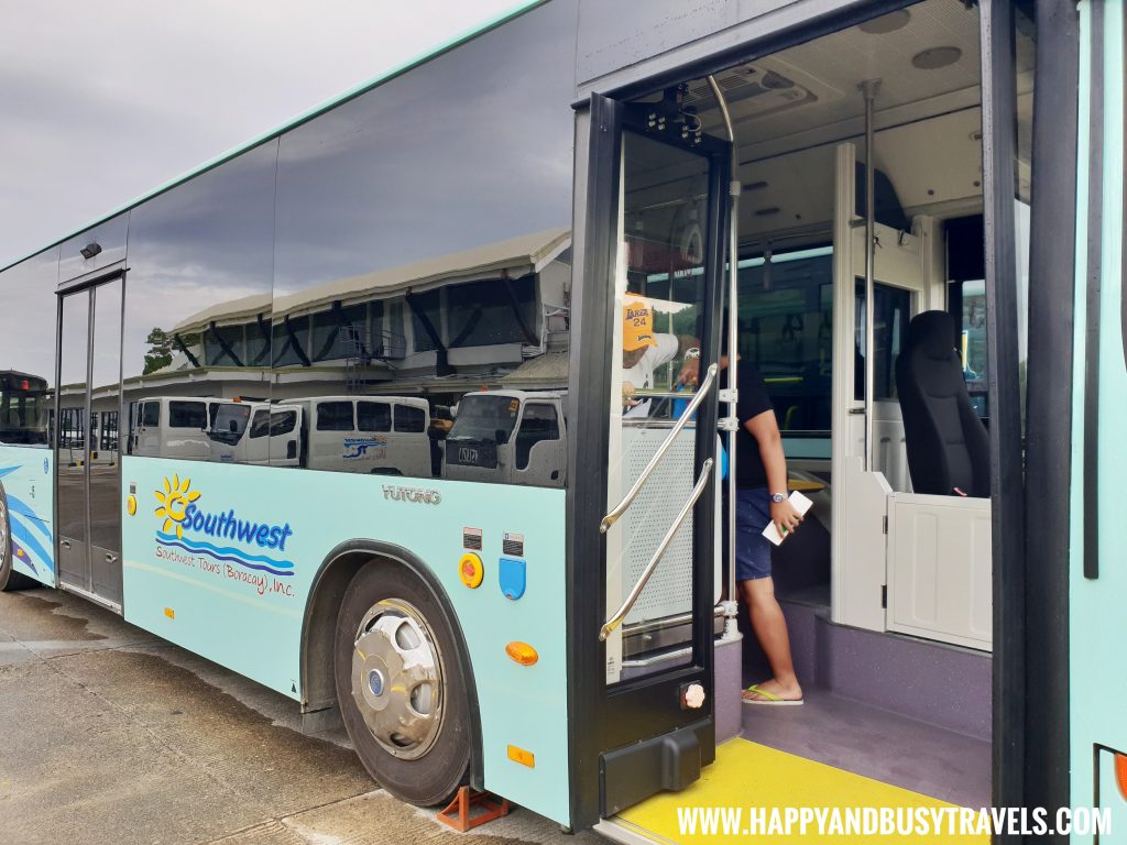 Southwest Travel and tours bus in Boracay Airport