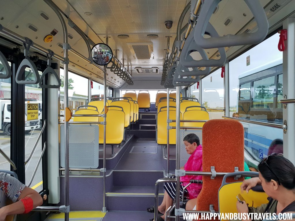 Inside of the bus going to the plane in Boracay airport