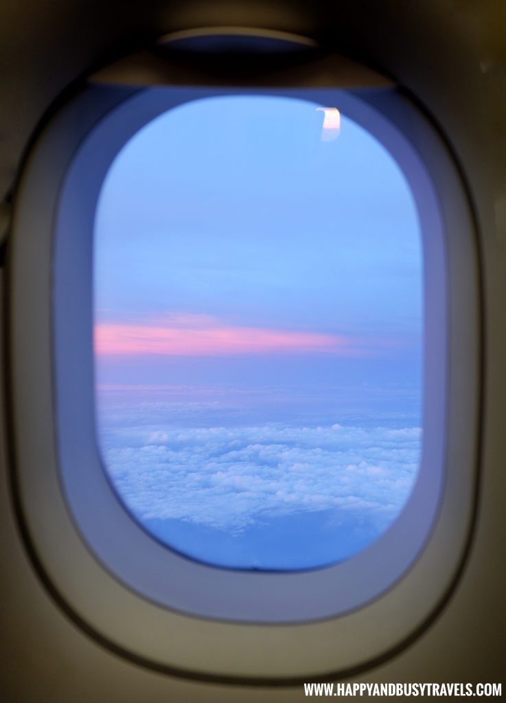 Sunset viewed from the plane