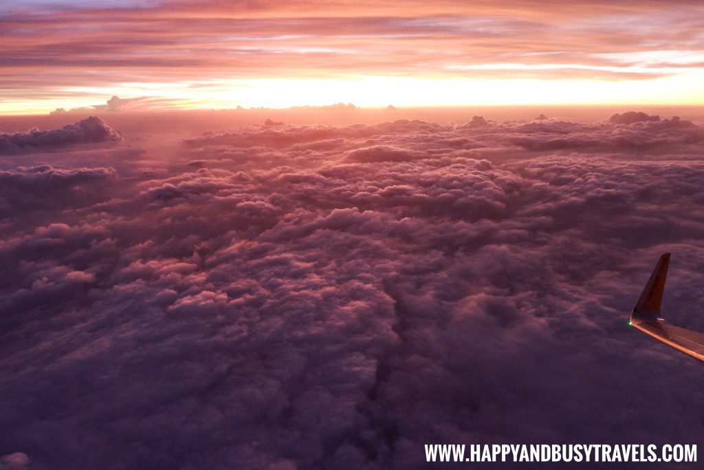 Sunset viewed from the plane