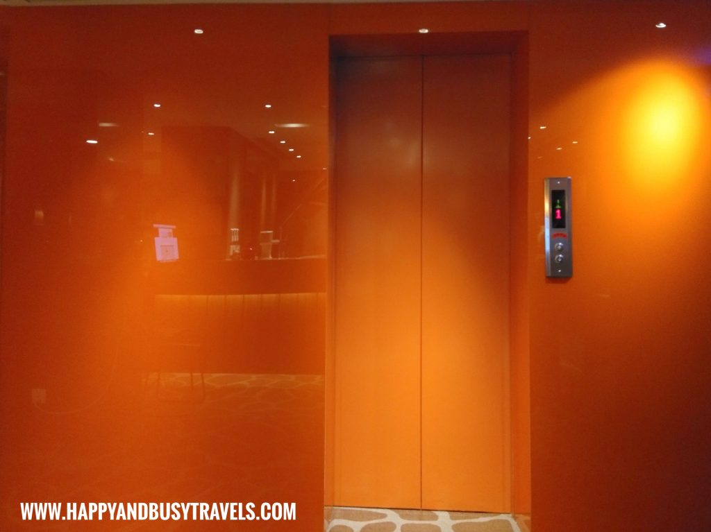 Orange elevator of Orange Hotel Kaifong Happy and Busy Travels to Taiwan