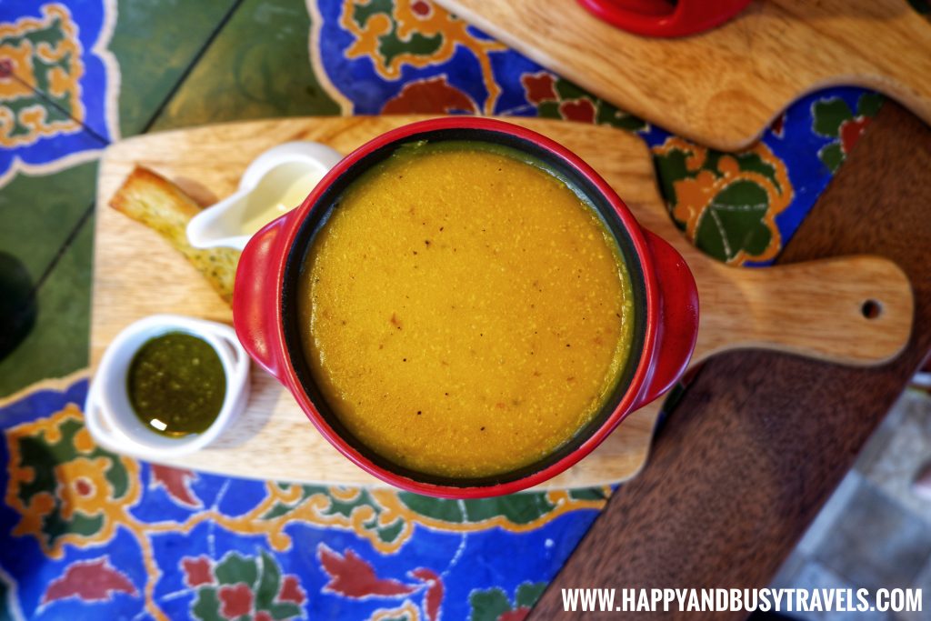 Pumpkin Puree Soup with Basil Pesto Chavez Estate review of Happy and Busy Travels to Tagaytay Silang Cavite
