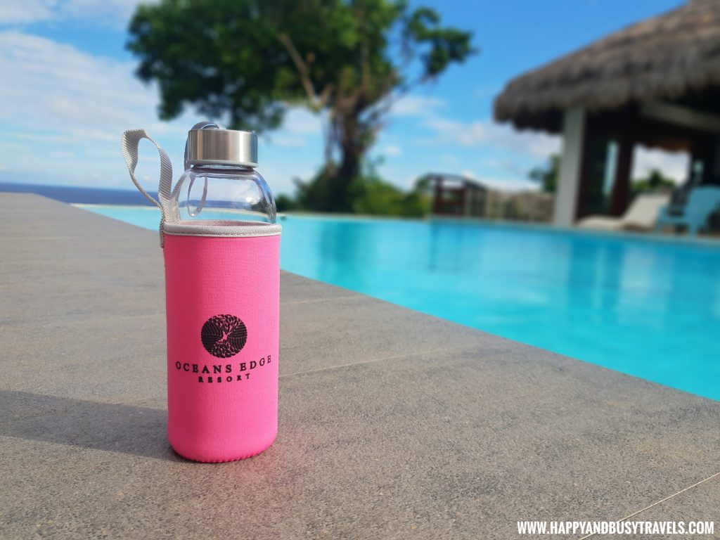 Reusable water bottle from Inside the Muni Muni Villa or Cliff Villa of Ocean's Edge Resort Carabao Island Romblon Happy and Busy Travels