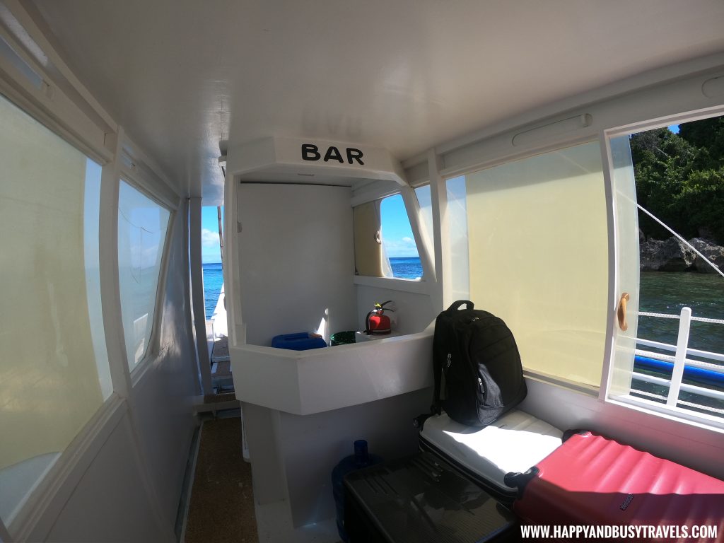 Bar in the boat to Ocean's Edge Resort