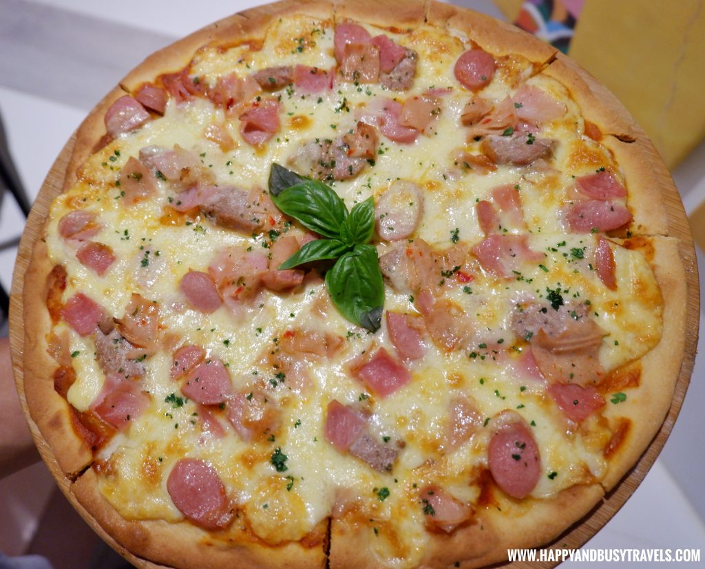 Pizza from Ocean's Edge Resort Carabao Island Romblon Review Happy and Busy Travels
