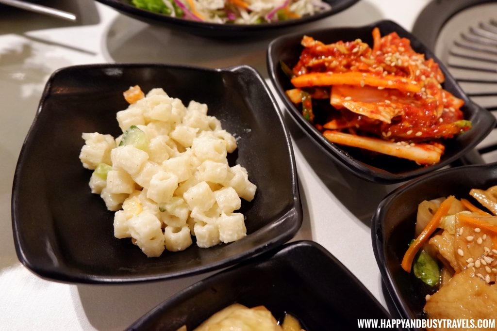 Fantastic Chef Taft Samgyup macaroni salad and kimchi side dish - Happy and Busy Travels