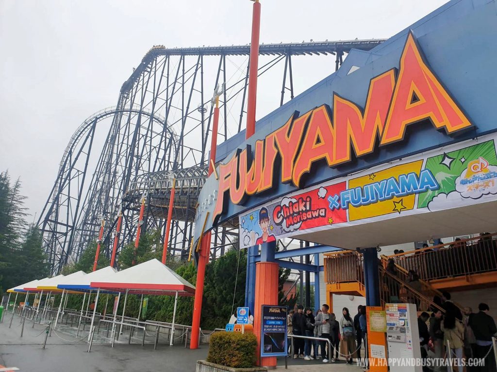 Fujiyama roller coaster ride in Fuji Q Highland Amusement Park Tokyo Japan review and experience of Happy and Busy Travels