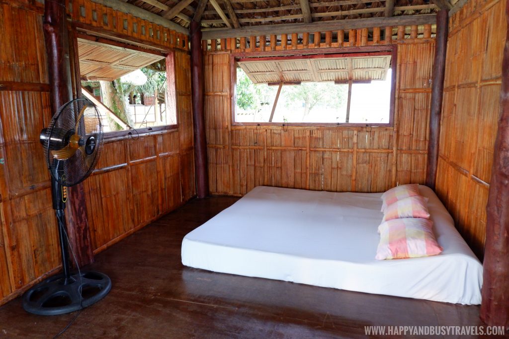 inside the nipa hut or kubo in Sierra Lake House Private Island for rent in Cavinti Laguna Happy and Busy Travels