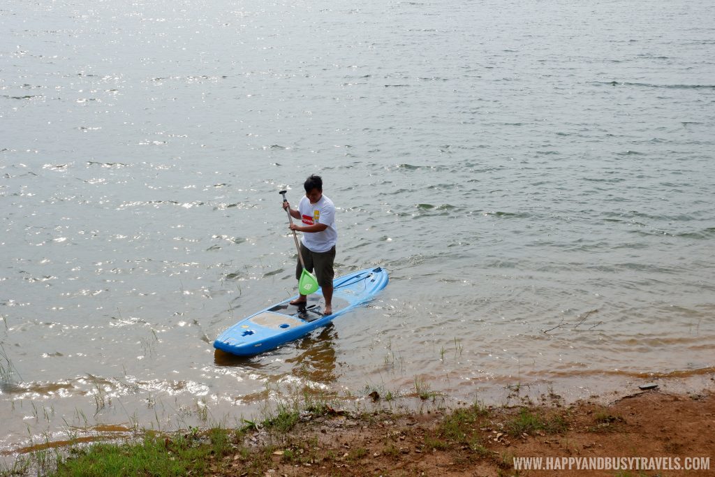 paddle board in the private island for rent in laguna