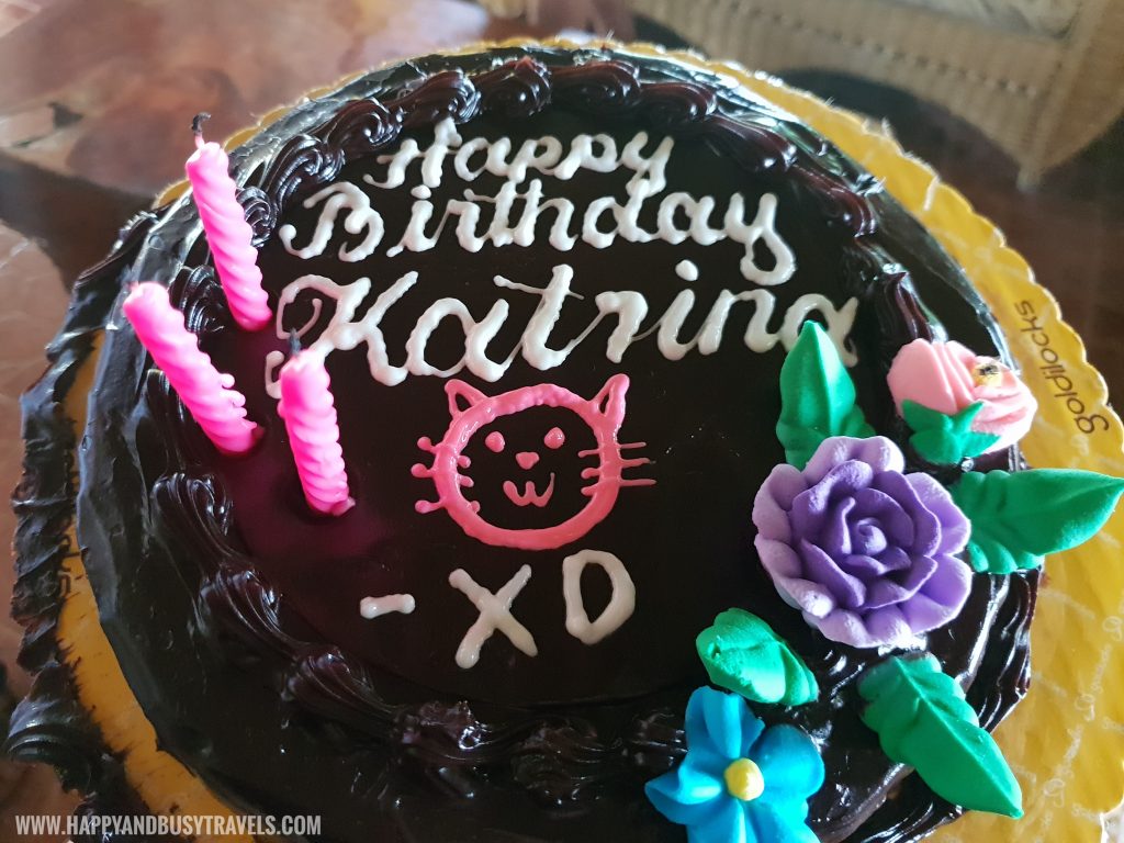 Happy's cake in her birthday in private island for rent in laguna