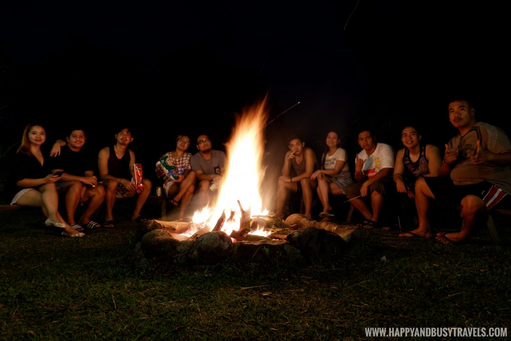 Bonfire in Sierra Lake House Private Island for rent in Cavinti Laguna Happy and Busy Travels