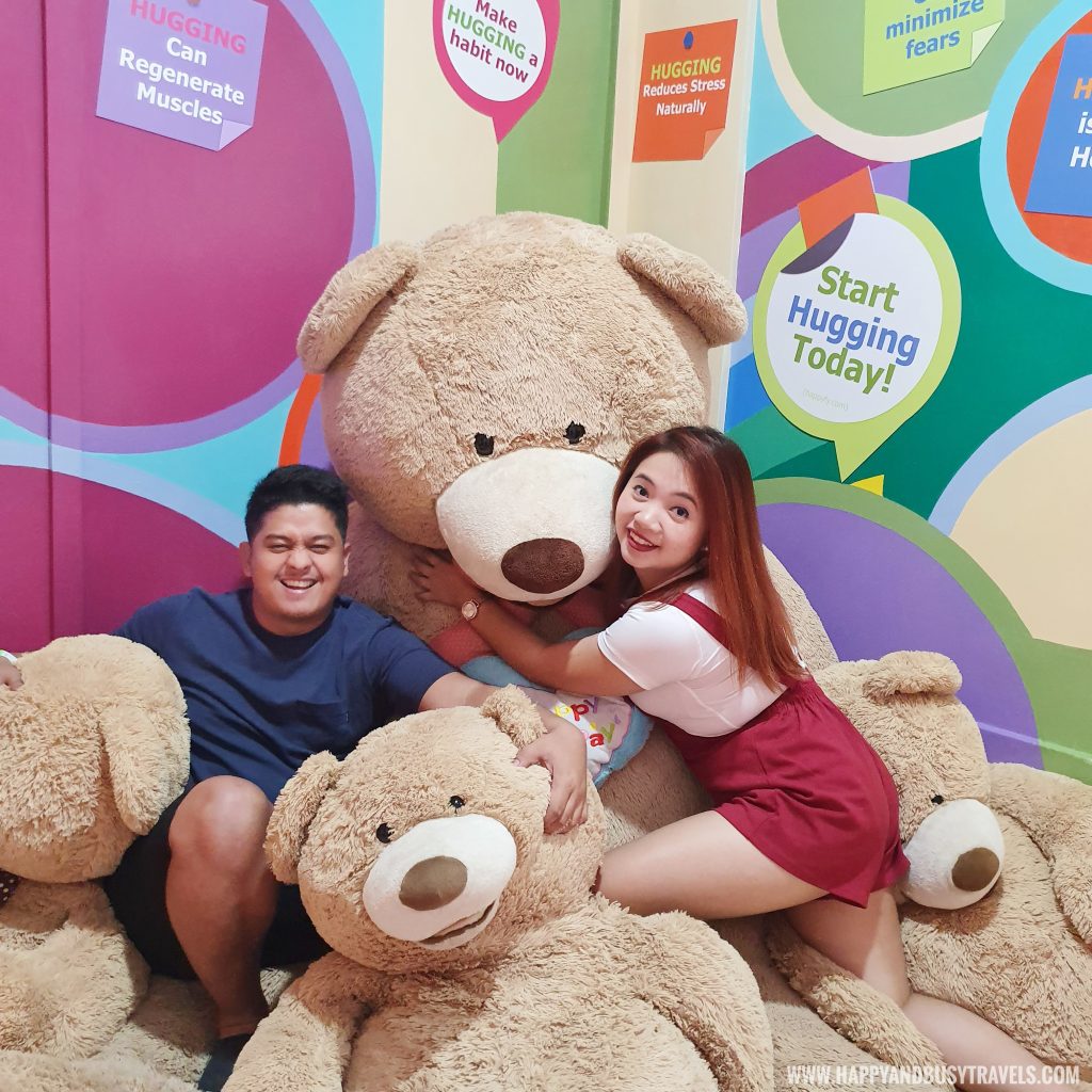 hugging the brown teddy bears Bearseum Bear Museum in Tagaytay City Happy and Busy Travels review