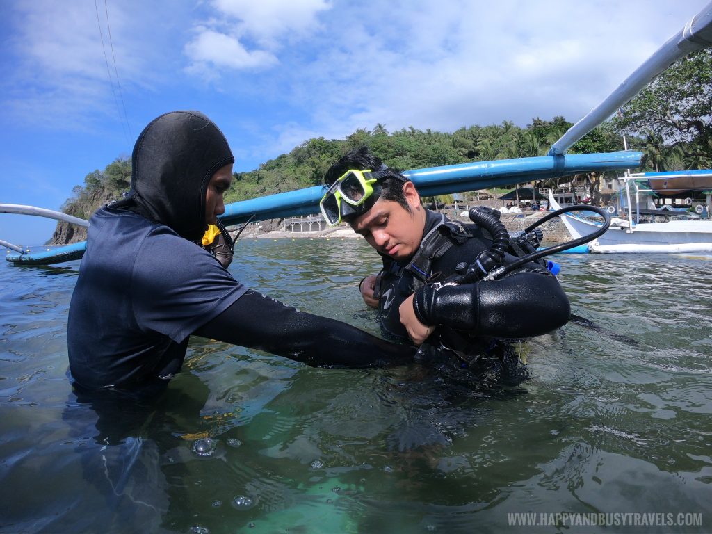 Introduction to Scuba Diving in Summer Cruise Dive Resort Batangas review of Happy and Busy Travels