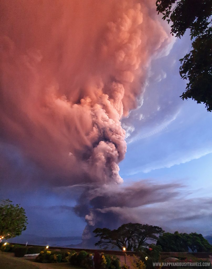 Taal Volcano Eruption Sunset colors January 12 2020 experience of Happy and Busy