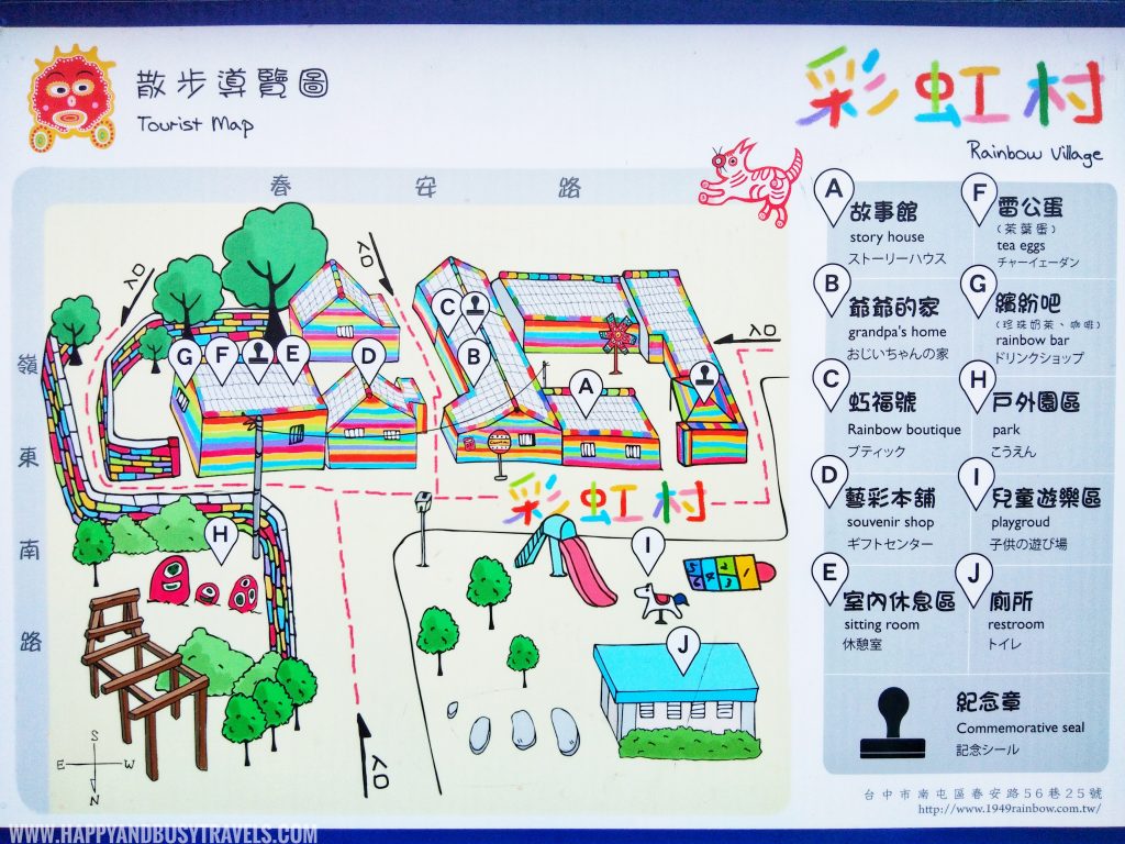 Rainbow Village map Taichung Happy and Busy Travels to Taiwan