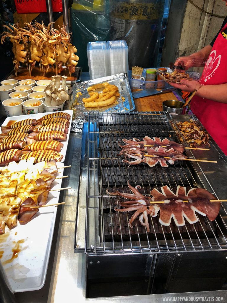 grilled squid Shilin Night Market Food Trip Happy and Busy Travels to Taiwan