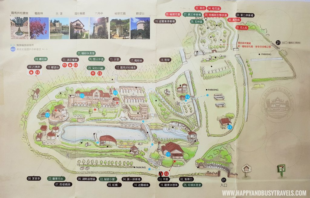 Xinshe Castle Summit Resort map Taichung Happy and Busy Travels to Taiwan