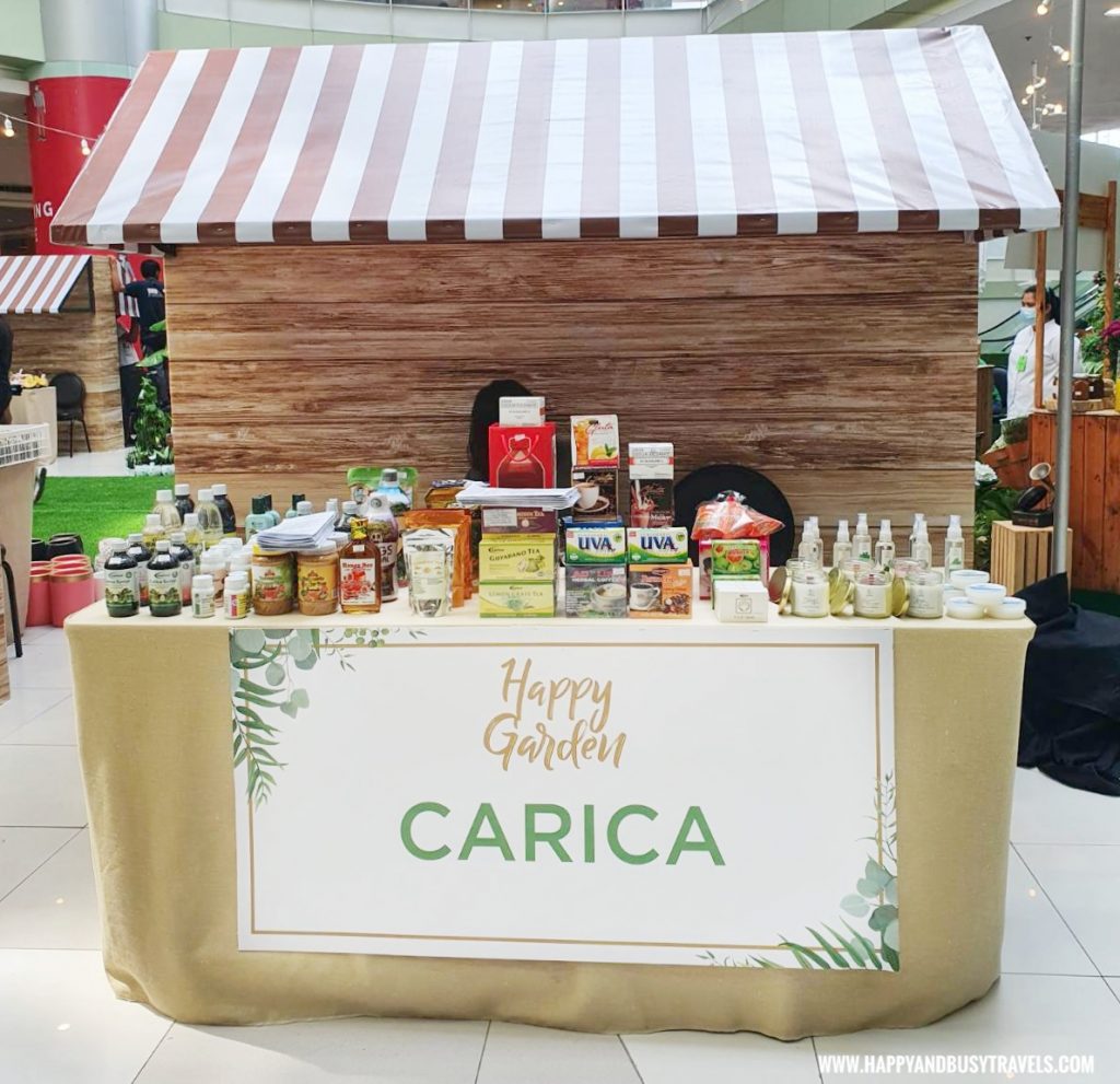 carica herbal health products Happy Garden SM Dasmarinas Cavite Plantito plantita plants expo and fresh produce happy and busy travels experience