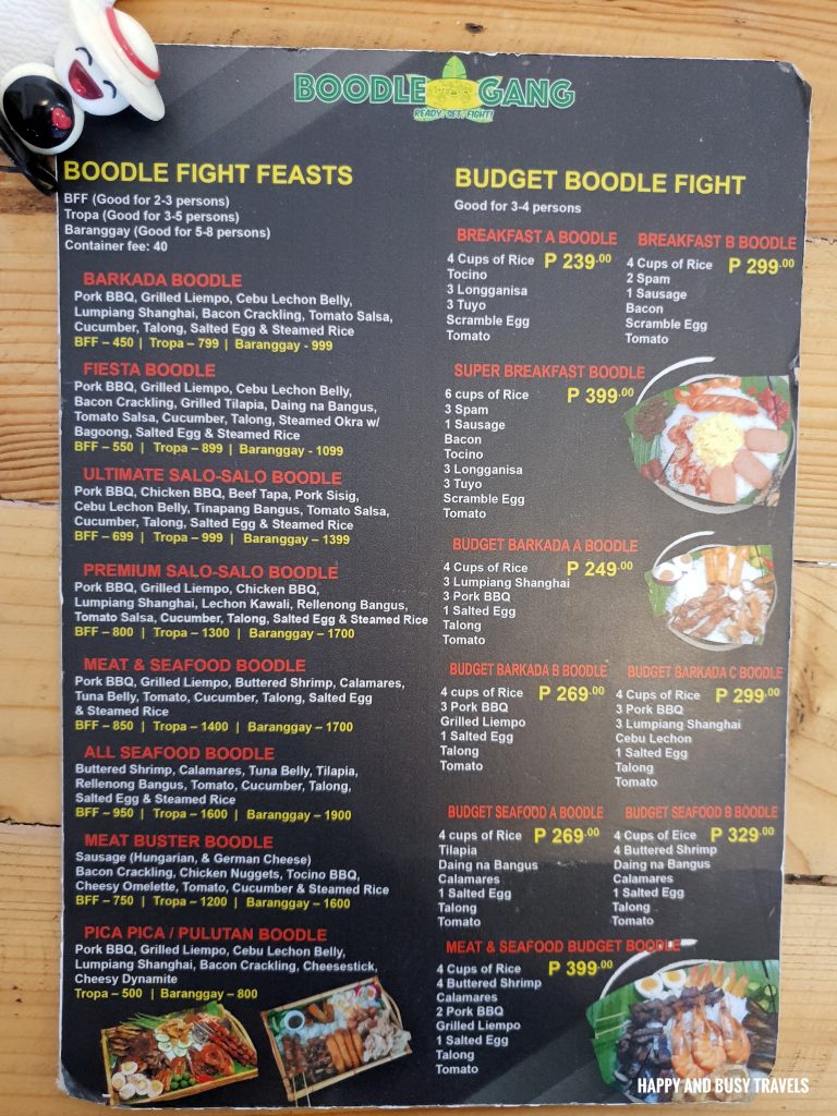 Boodle Gang Chicken Wings Menu Happy and Busy Travels Review