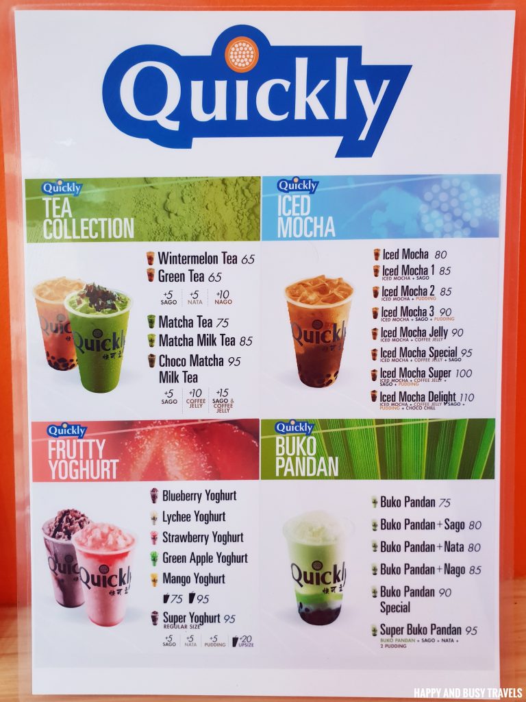 Quickly menu shop