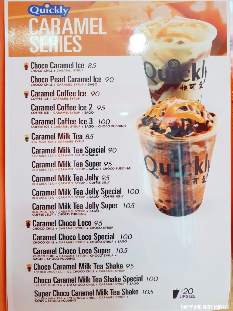 menu Quickly Bayan Dasmarinas City Cavite branch - Happy and Busy Travels