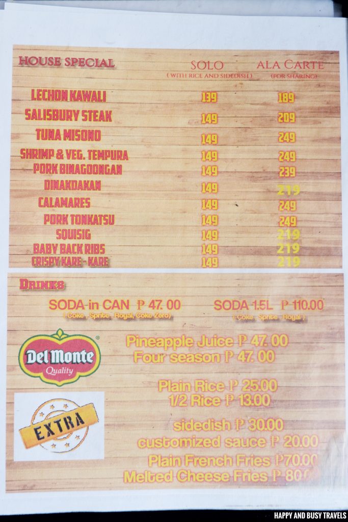 Menu Clementes Cuisine - Happy and Busy Travels Where to eat in Lipa Batangas
