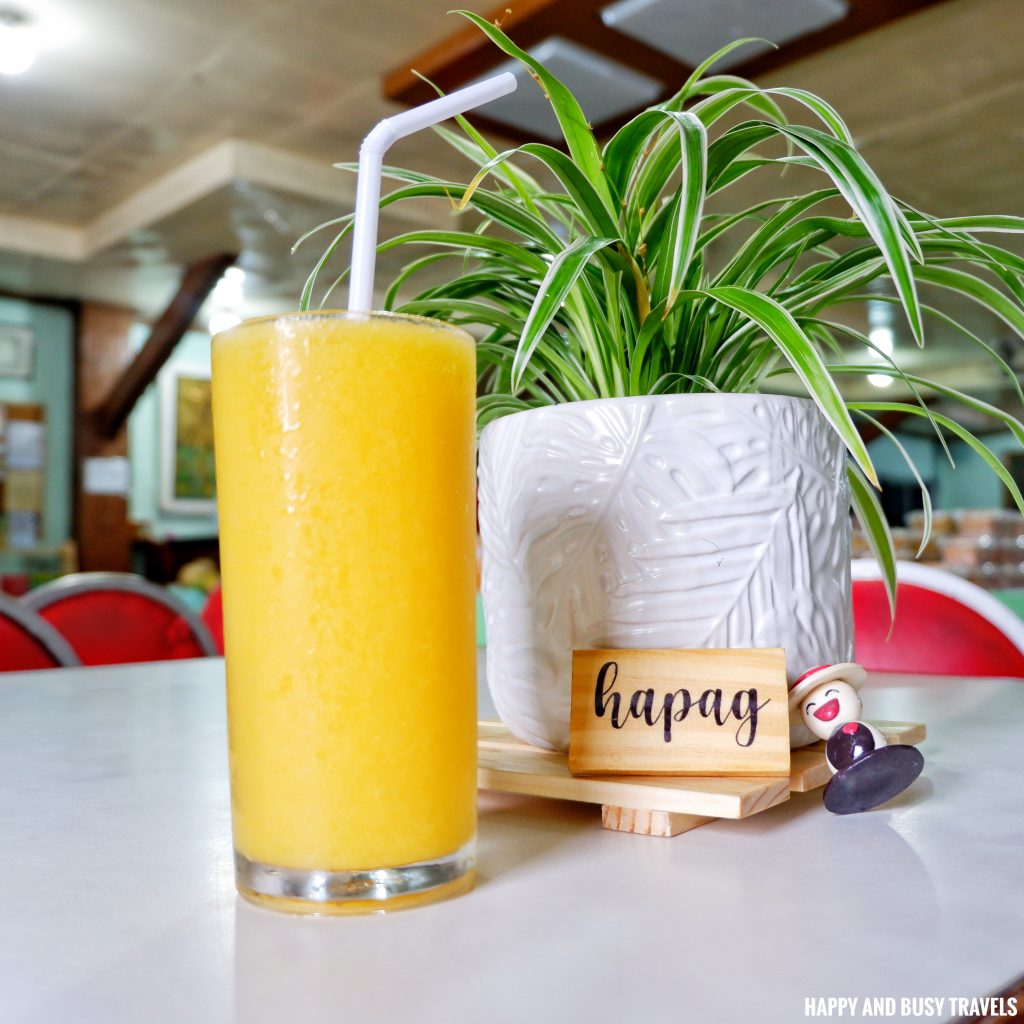 Yellow Mango Shake Hapag Filipino Restaurant - Happy and Busy Travels to Lipa Batangas