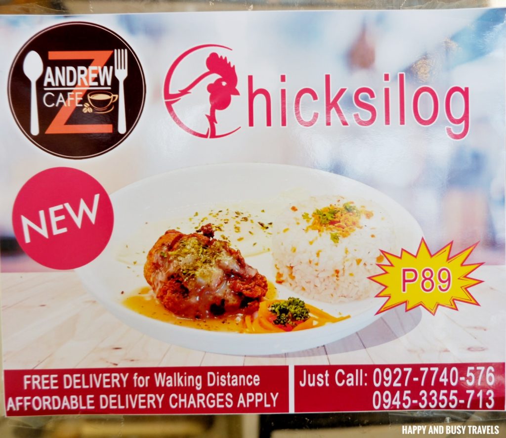 chicksilog menu AndrewZ Cafe - Happy and Busy Travels Silang Cavite Where to eat in Cavite