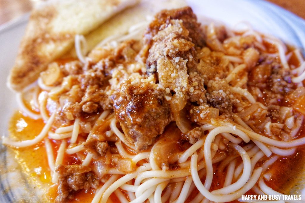 Meatball Spaghetti Kapepe Coffee - Happy and Busy Travels Where to Eat in Noveleta Cavite