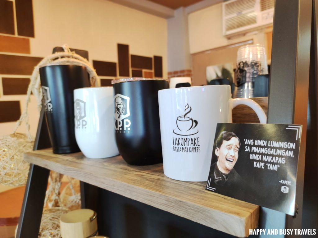 Tumblers and mugs Kapepe Coffee - Happy and Busy Travels Where to Eat in Noveleta Cavite