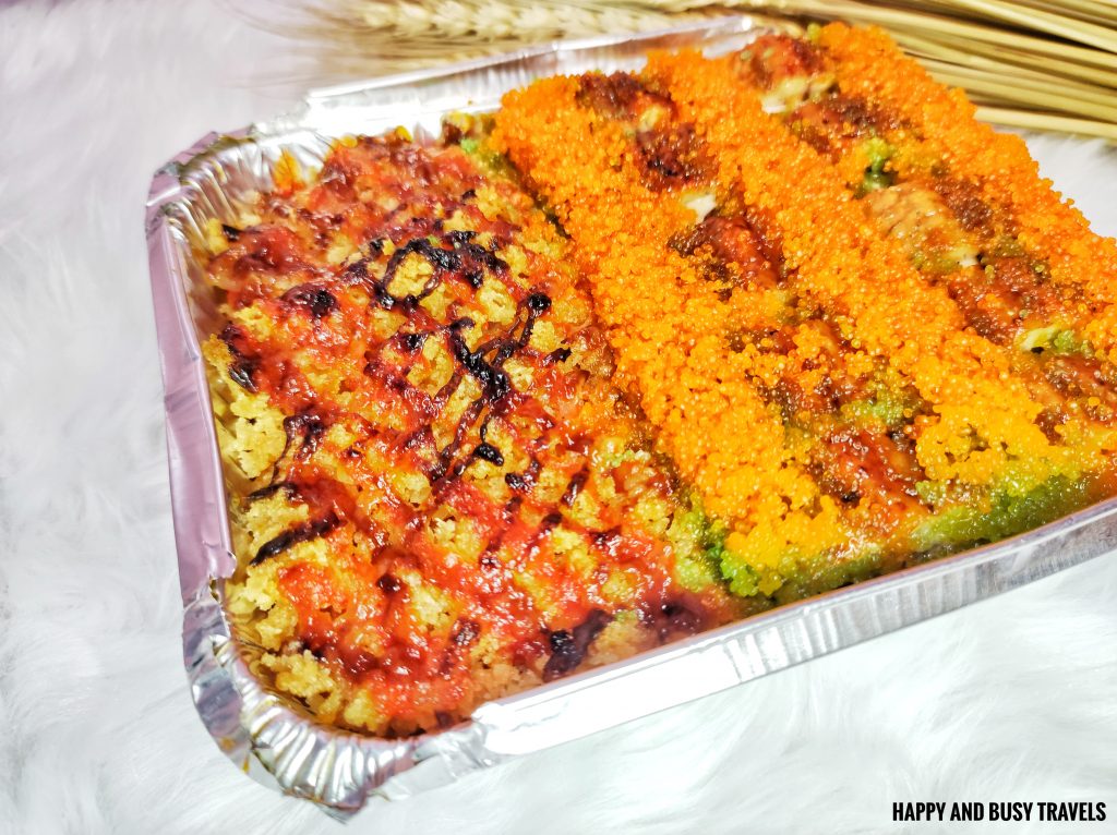 unagi madness Salmon HQ - Happy and Busy Travels Bakd Sushi Salmon Cake party platter