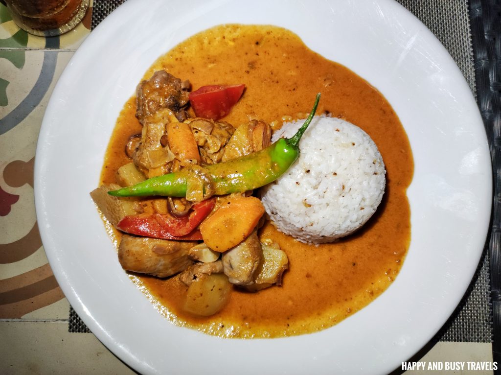 Pork and Chicken Thai Curry Sky View restaurant and bar Scandi Divers - Where to stay eat in Puerto Galera Lalaguna - Happy and Busy Travels