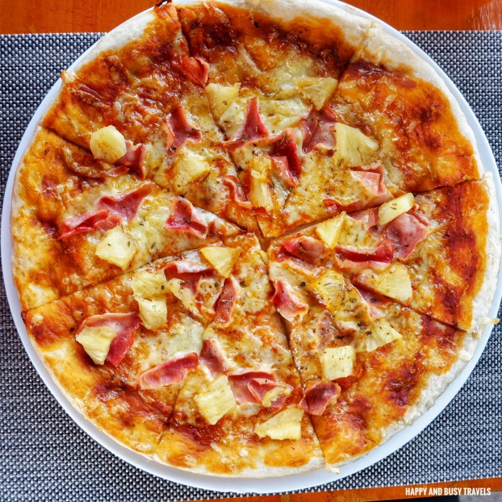 Hawaiian Pizza Sky View restaurant and bar Scandi Divers - Where to stay eat in Puerto Galera Lalaguna - Happy and Busy Travels