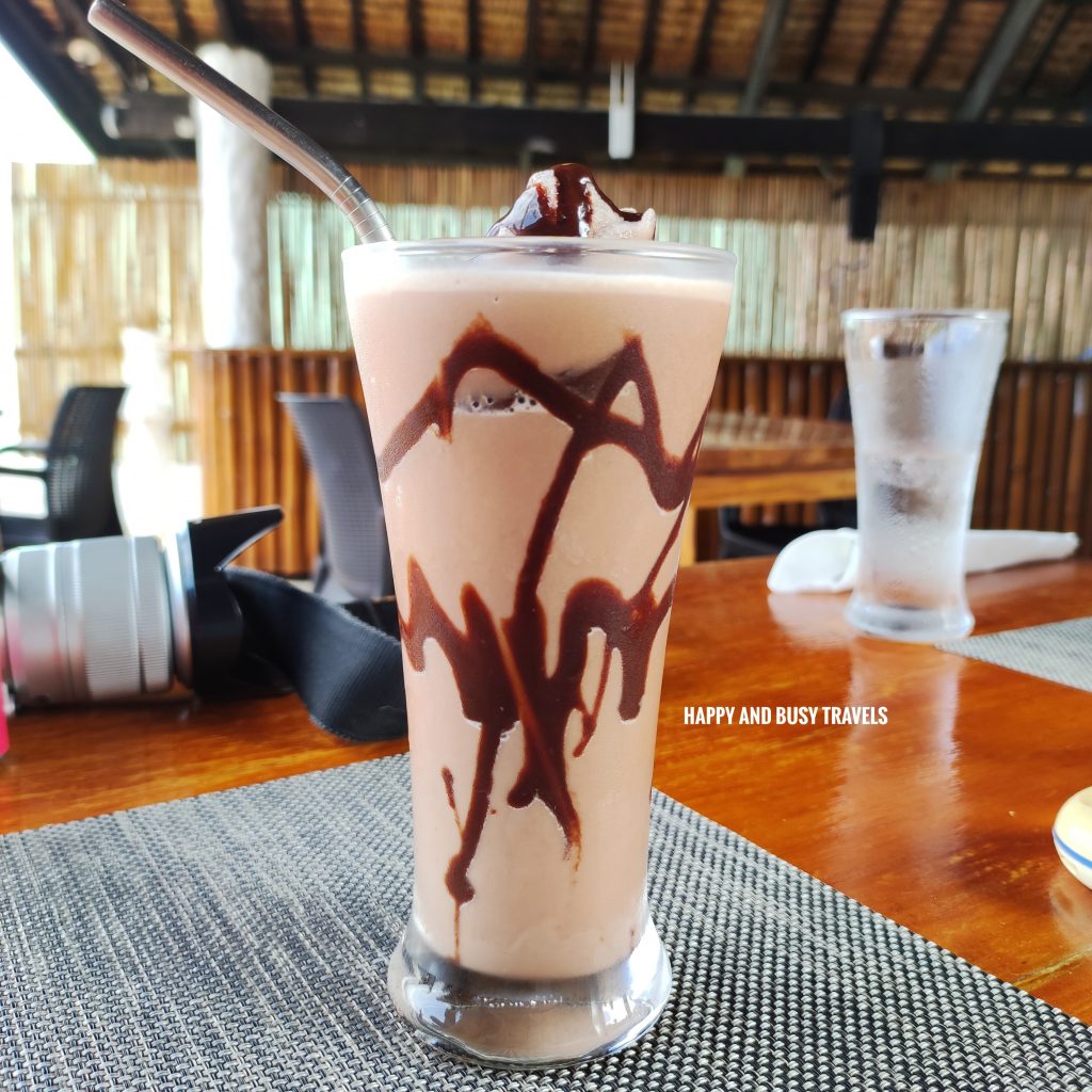 Chocolate Shake Sky View restaurant and bar Scandi Divers - Where to stay eat in Puerto Galera Lalaguna - Happy and Busy Travels