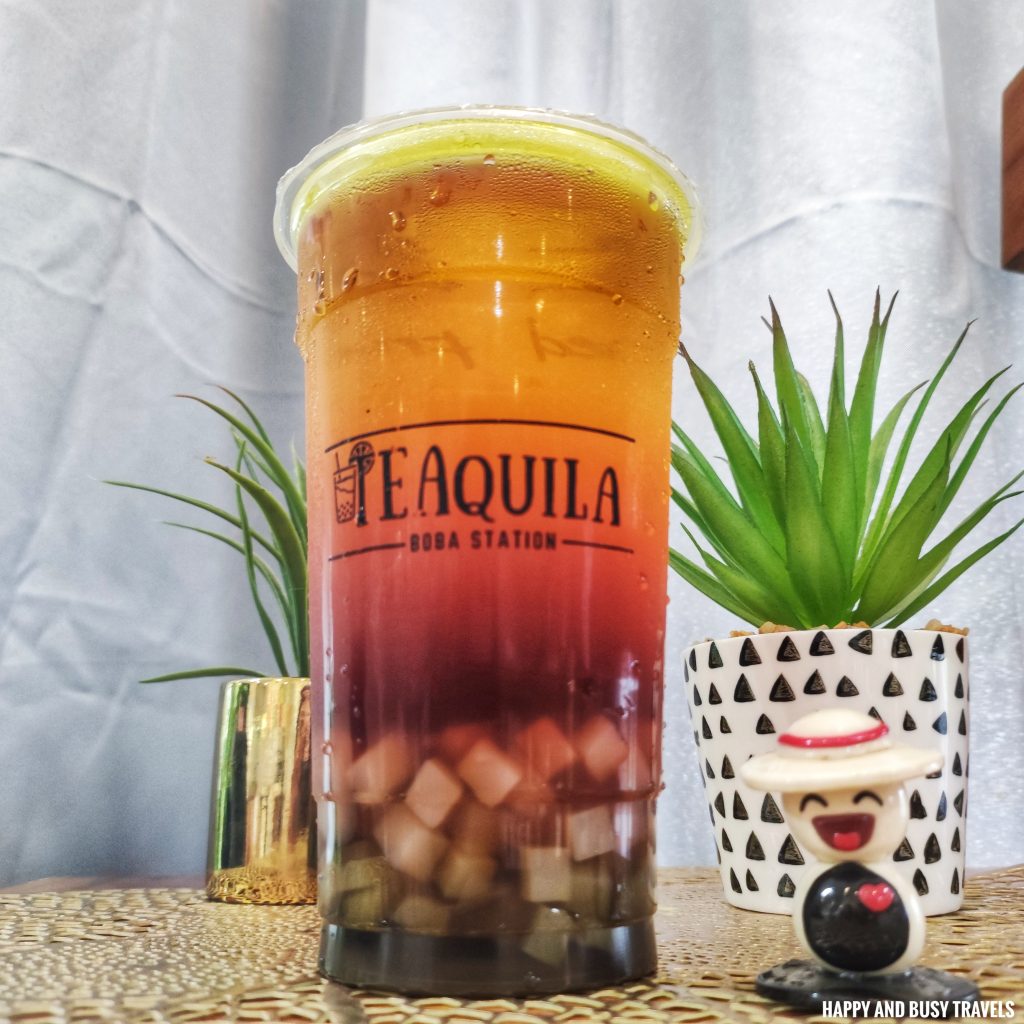three toned fruit tea TEAquila Boba Station - alcoholic Milk tea drink in Dasmarinas Cavite - Happy and Busy Travels