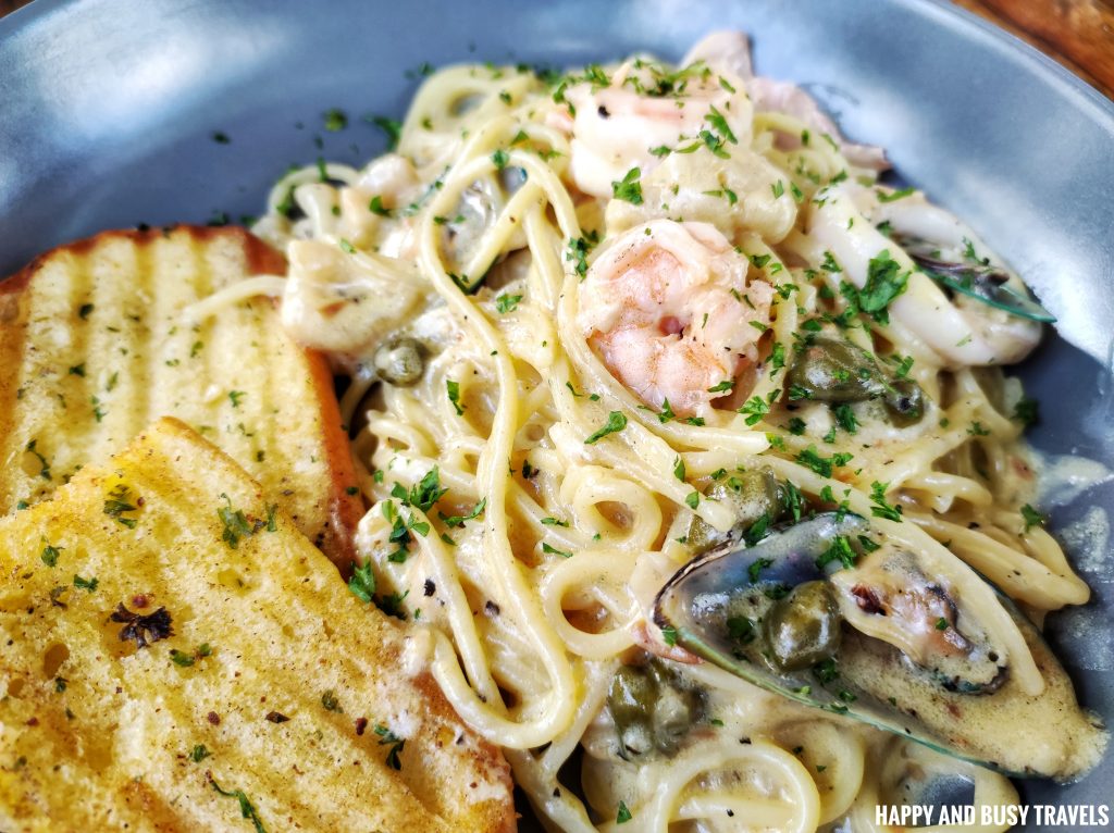 creamy seafood pasta Talaarawan Farm Cafe - Happy and Busy Travels Where to eat in silang cavite