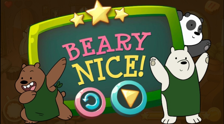 beary nice Culinary Schools Games - We bare bears Chocolate Artist - Happy and Busy Travels Free online Games