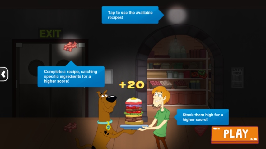 how to play Culinary Schools Games - Sandwich Stack Scooby Doo - Happy and Busy Travels Free online Games