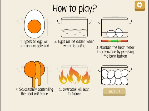 How to play Culinary Schools Games - The Boiled Eggs - Happy and Busy Travels Free online Games
